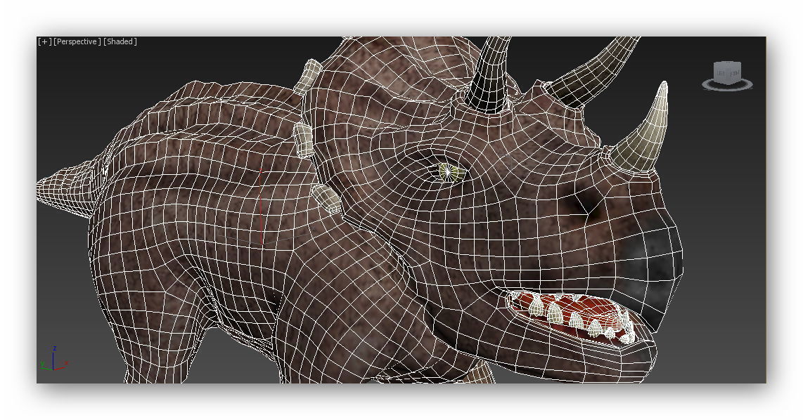 Triceratops dinosaur Low-poly 3D model_9