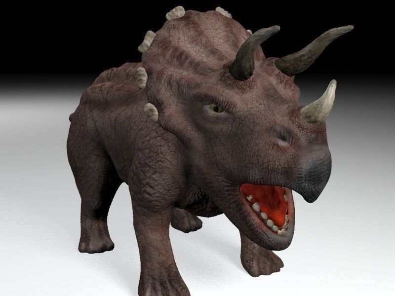 Triceratops dinosaur Low-poly 3D model_2
