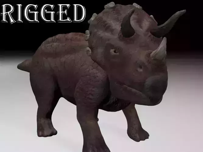 Triceratops dinosaur Low-poly 3D model