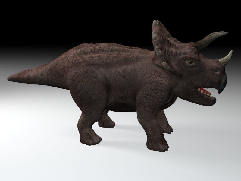 Triceratops dinosaur Low-poly 3D model_1