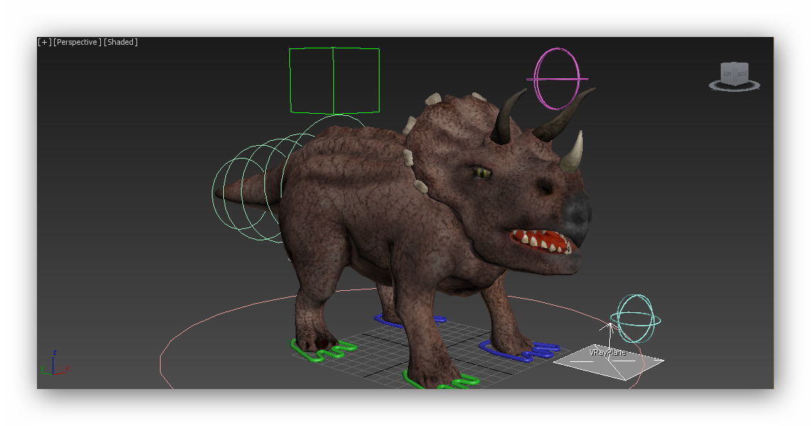 Triceratops dinosaur Low-poly 3D model_8