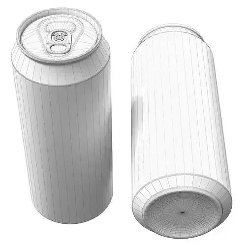 A set of 20 types of sodas aluminum cans Low-poly 3D model 7