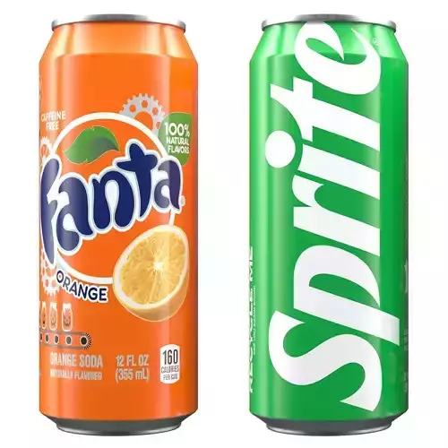 A set of 20 types of sodas aluminum cans Low-poly 3D model 4