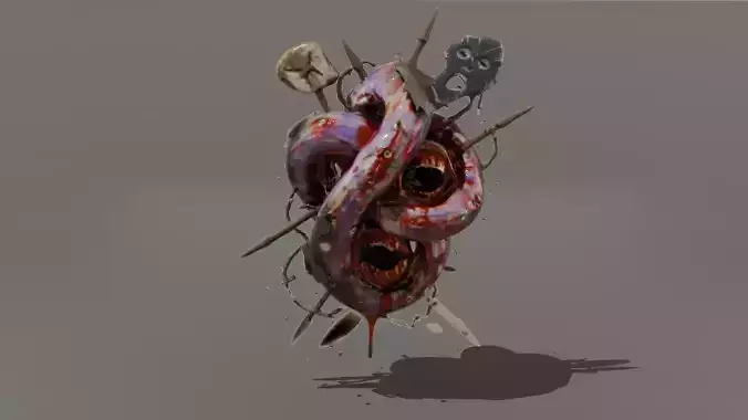 Amorphic Anomaly Low Poly Dark Sci-Fi Prop