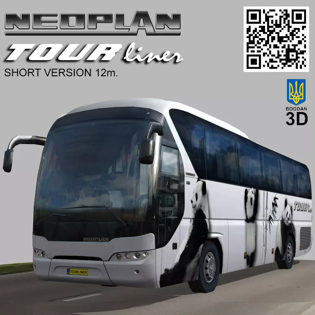 Neoplan Tourliner SHD Short Low-poly 3D model