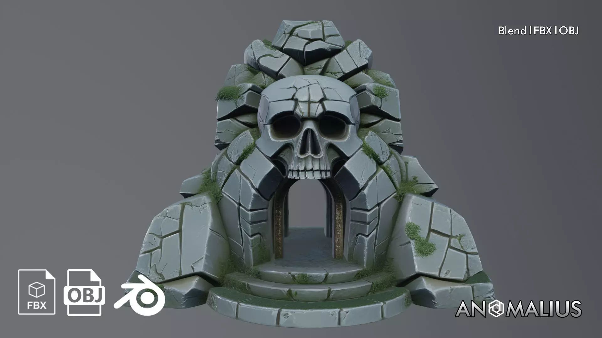 skull cave 3D model