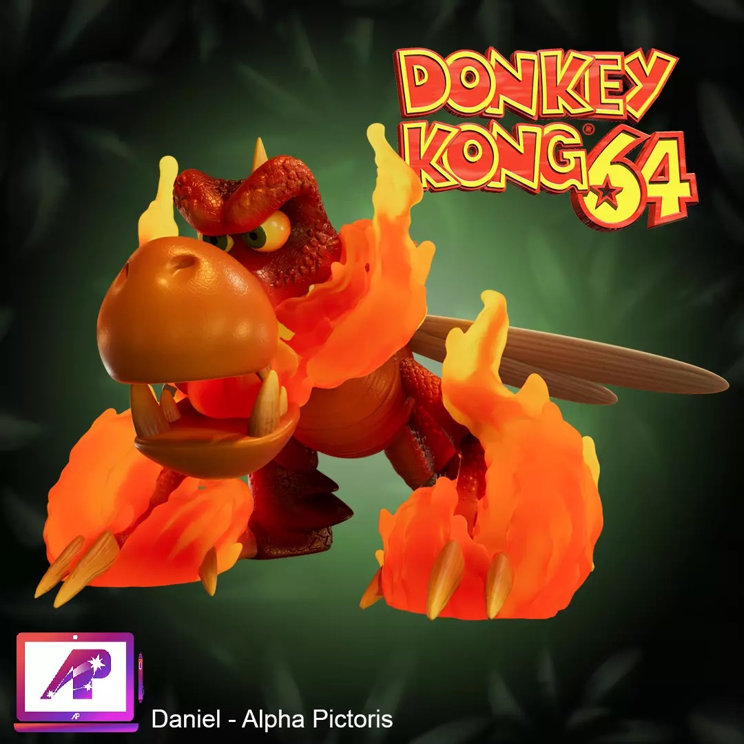 DK64 Dogadon Vertex Color 3D print model