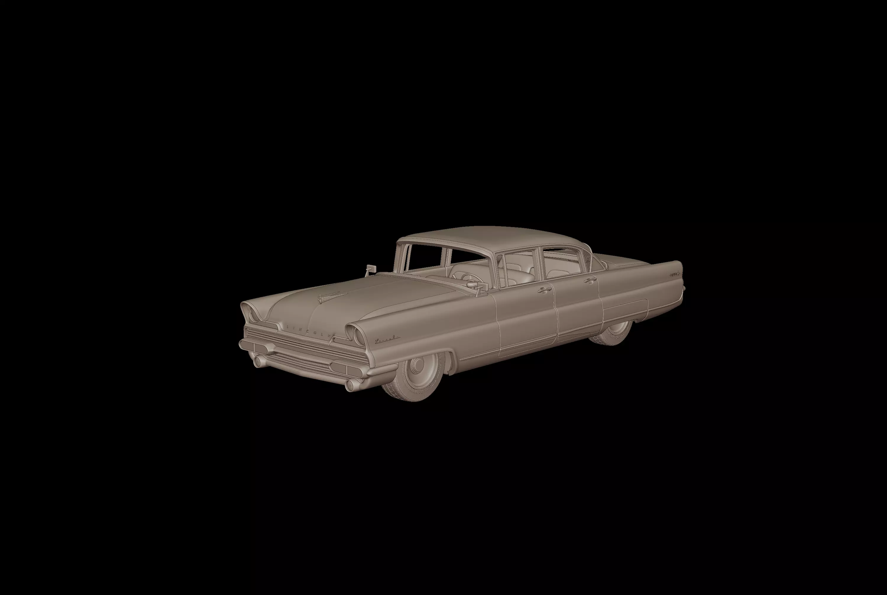 Lincoln Premiere sedan 1956 3D print model