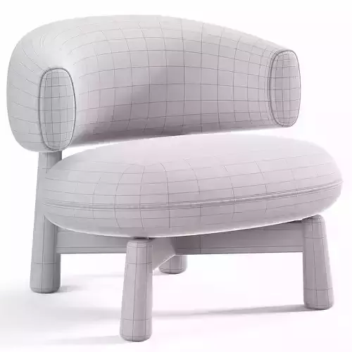 Olaf Armchair Low-poly 3D model 6