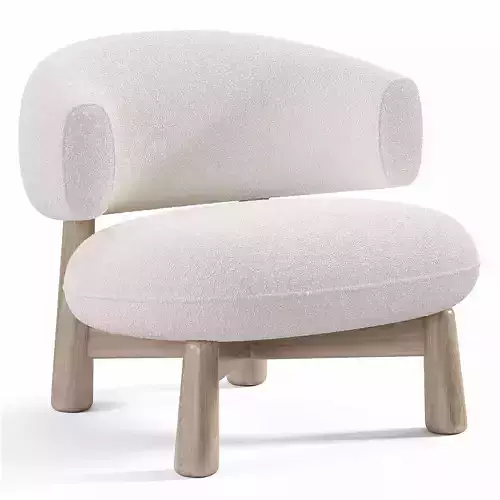 Olaf Armchair Low-poly 3D model 3