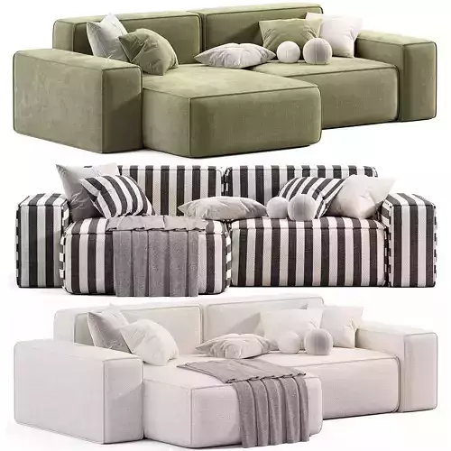 Ecksofa Sirpio Sofa Low-poly 3D model 2
