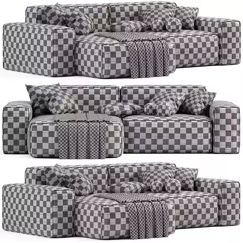Ecksofa Sirpio Sofa Low-poly 3D model 6