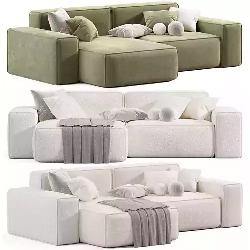 Ecksofa Sirpio Sofa Low-poly 3D model 4
