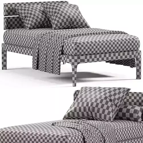 Mediterraneo SunLounger By Gervasoni Low-poly 3D model 6