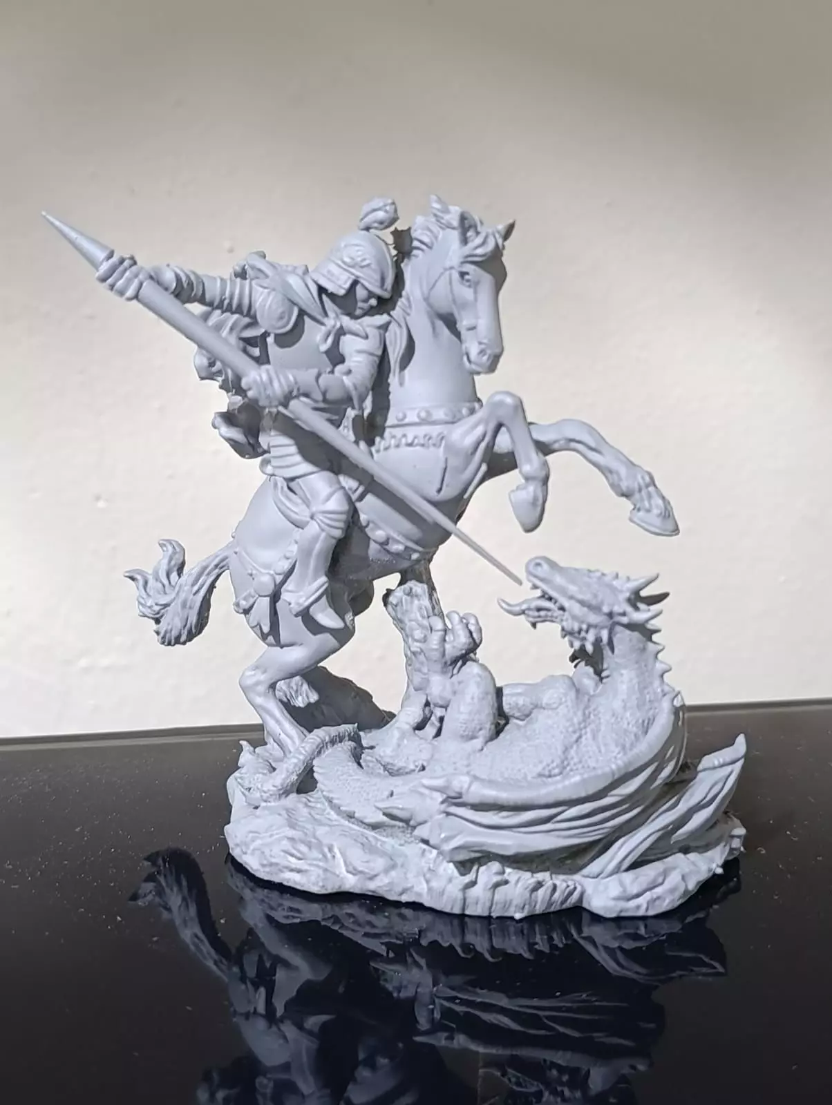 Saint George and the Dragon 3D Printable Sculpture 3D print model