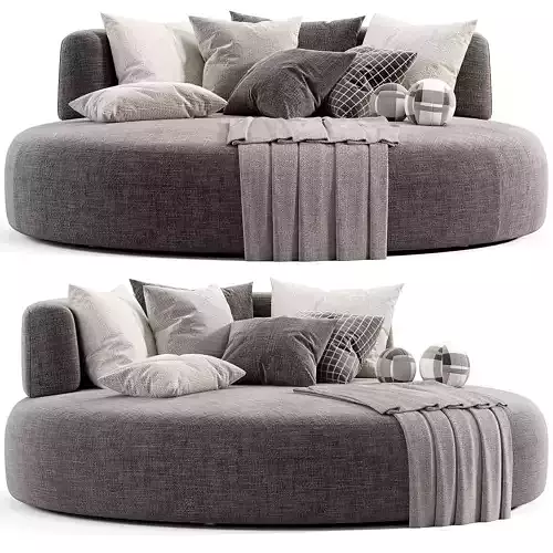 Belt Daybet Sofa By Varaschin Low-poly 3D model 5