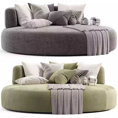 Belt Daybet Sofa By Varaschin Low-poly 3D model 3