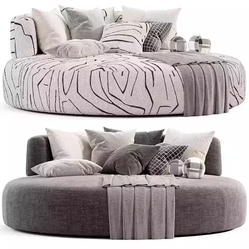 Belt Daybet Sofa By Varaschin Low-poly 3D model
