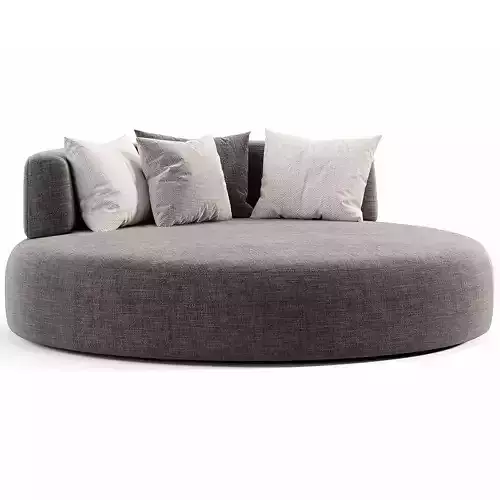 Belt Daybet Sofa By Varaschin Low-poly 3D model 7