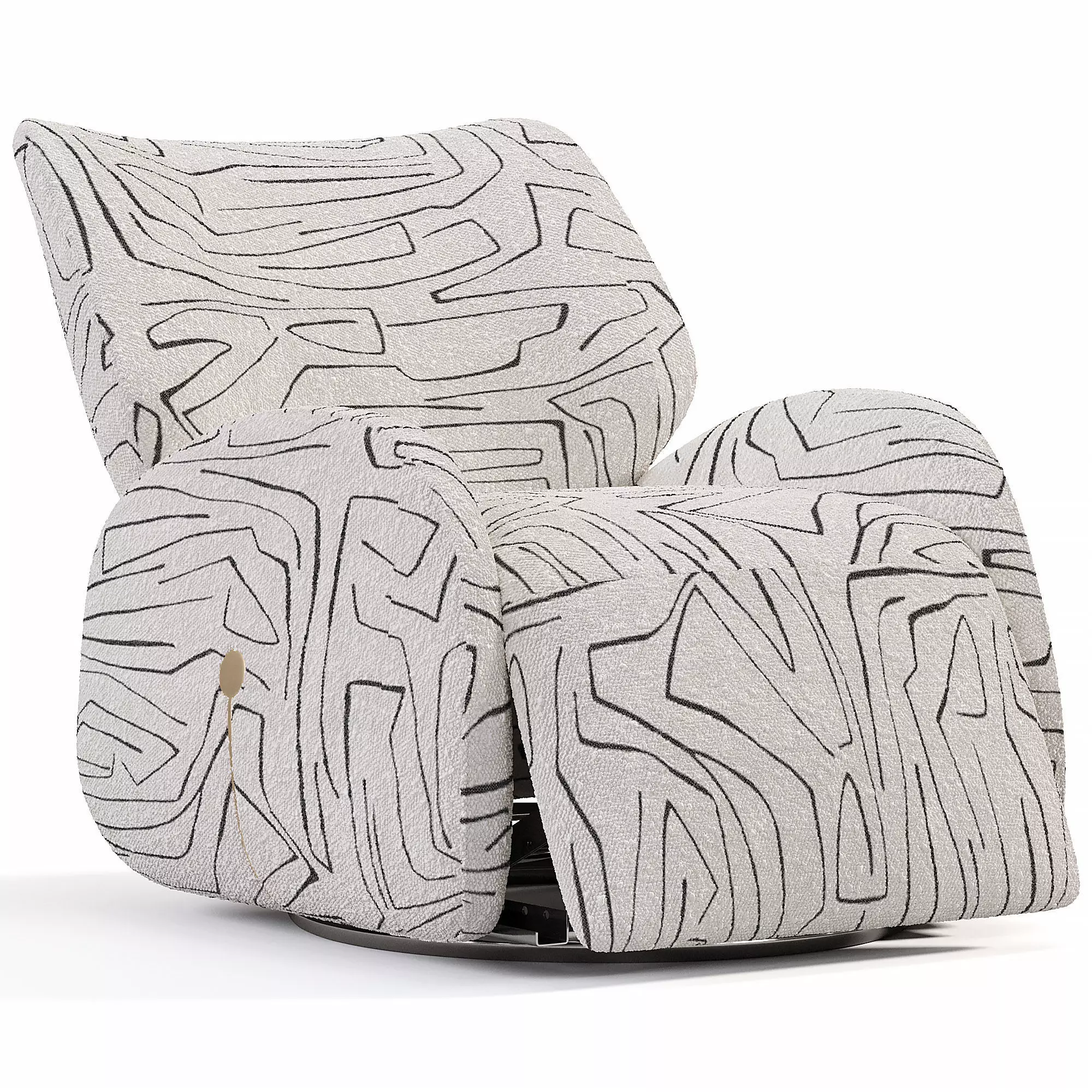 Luxurious Comfort And Style Armchair By Babiesdecor Low-poly 3D model