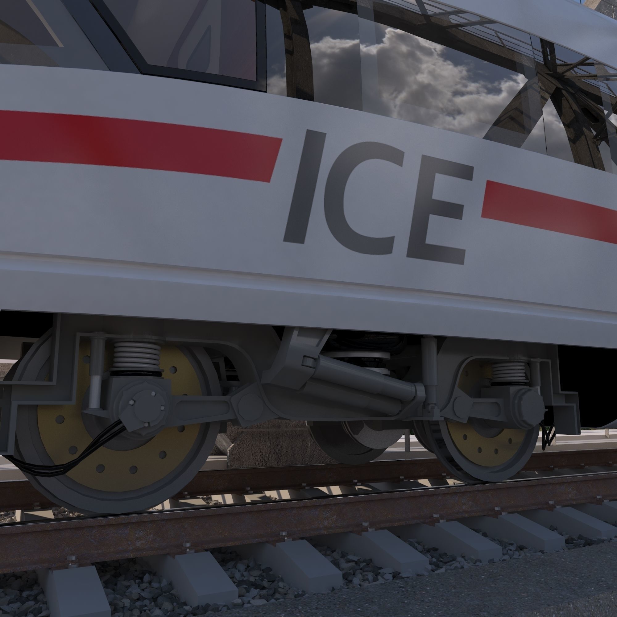 High-speed train ICE 3 Siemens Velaro E Germany 3D model_3