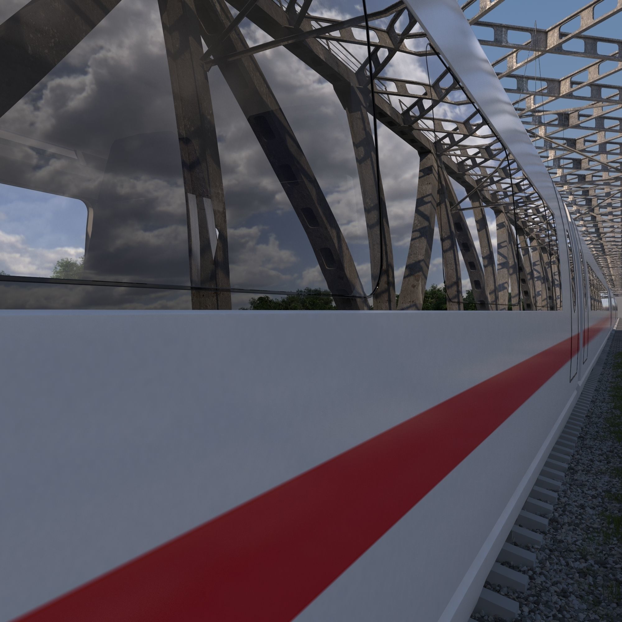 High-speed train ICE 3 Siemens Velaro E Germany 3D model_4