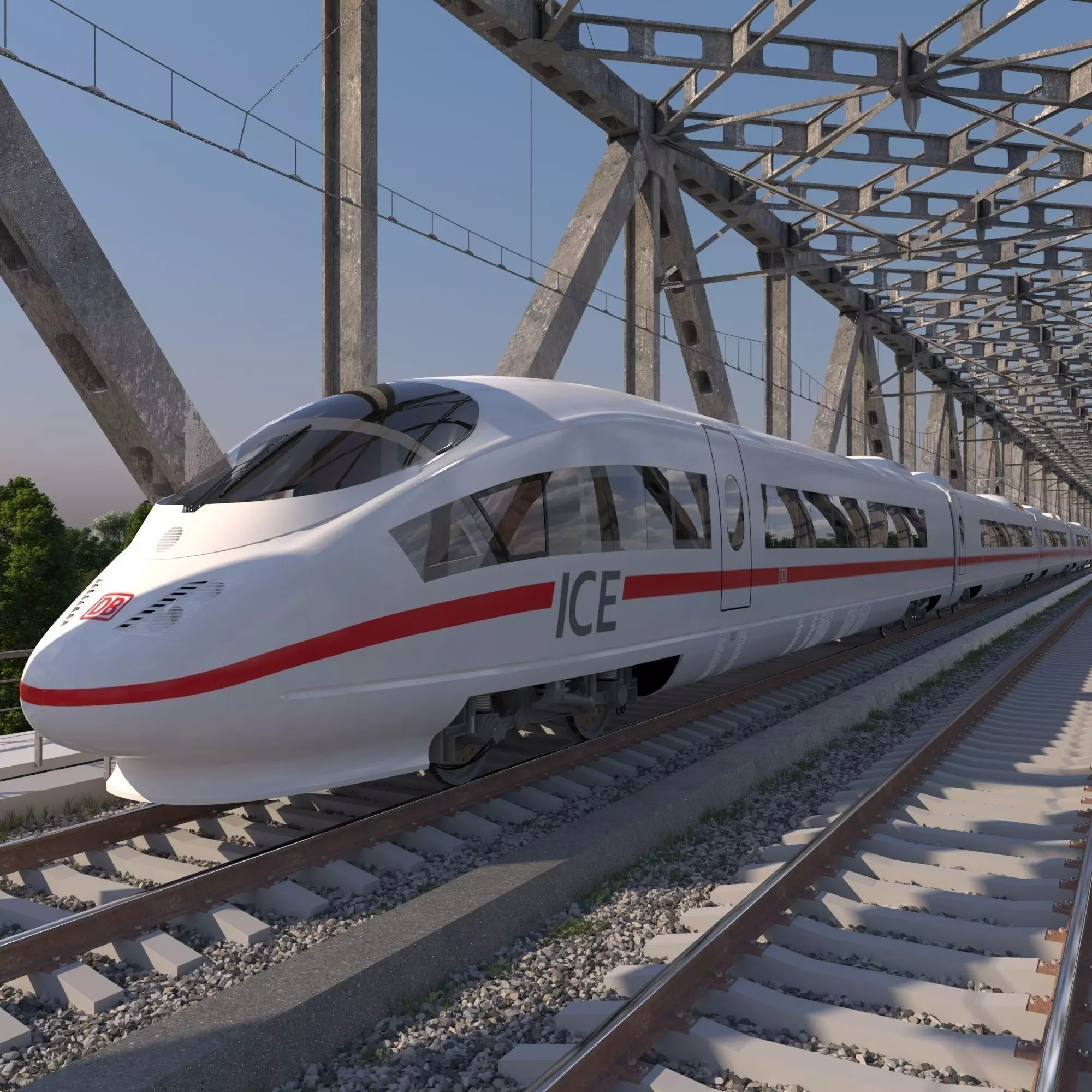 High-speed train ICE 3 Siemens Velaro E Germany 3D model_0