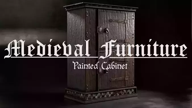 Medieval Painted Cabinet