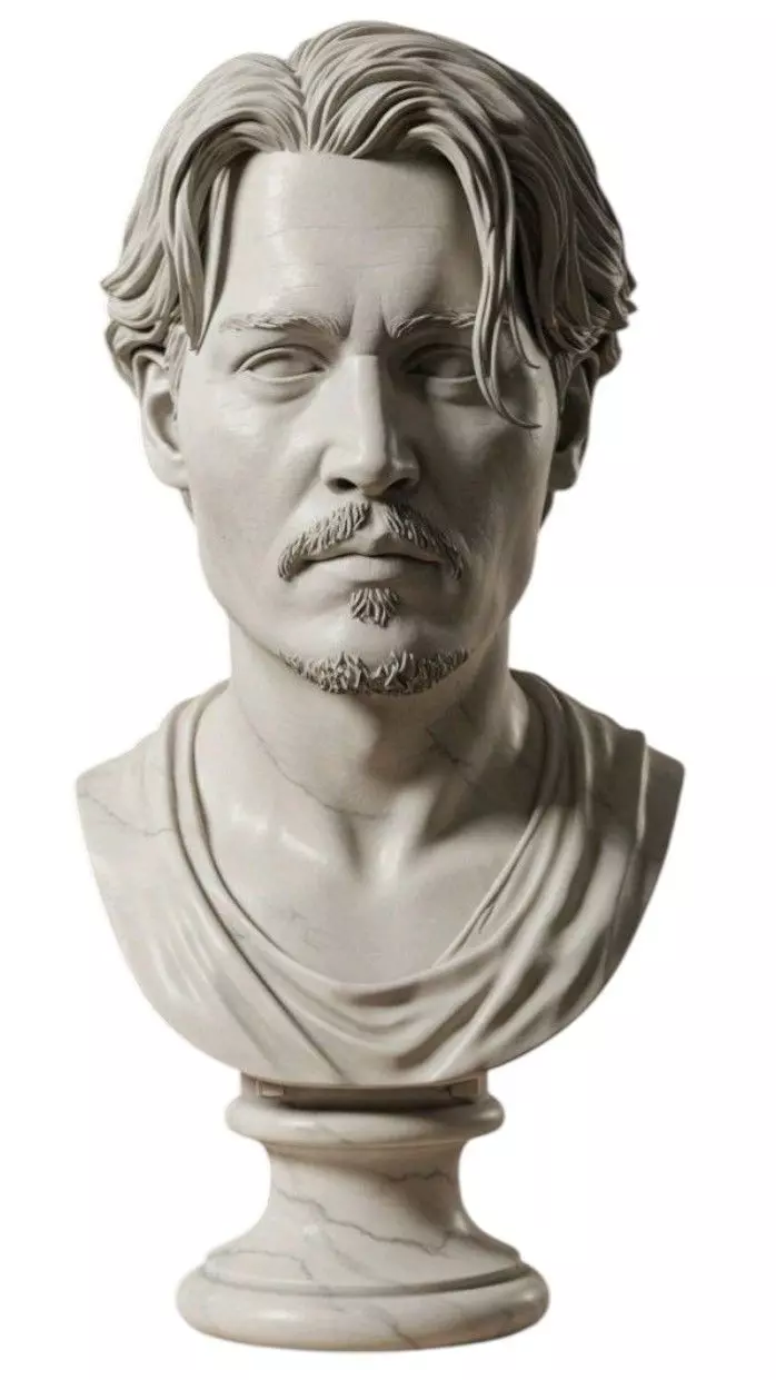 Johnny Depp Bust 3D print model