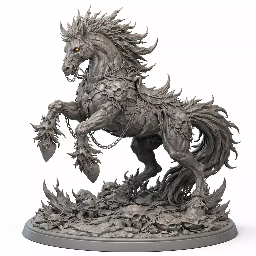 Abyssal Steed of Souls 3D print model