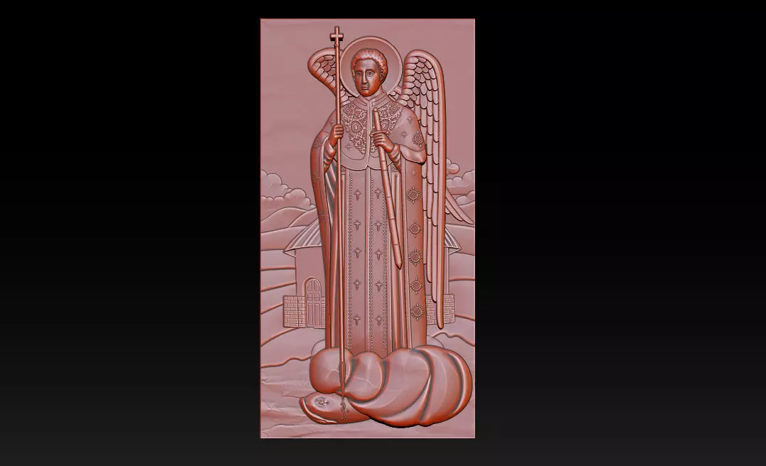 Saint Raphael Archangel Relief 3D print model
