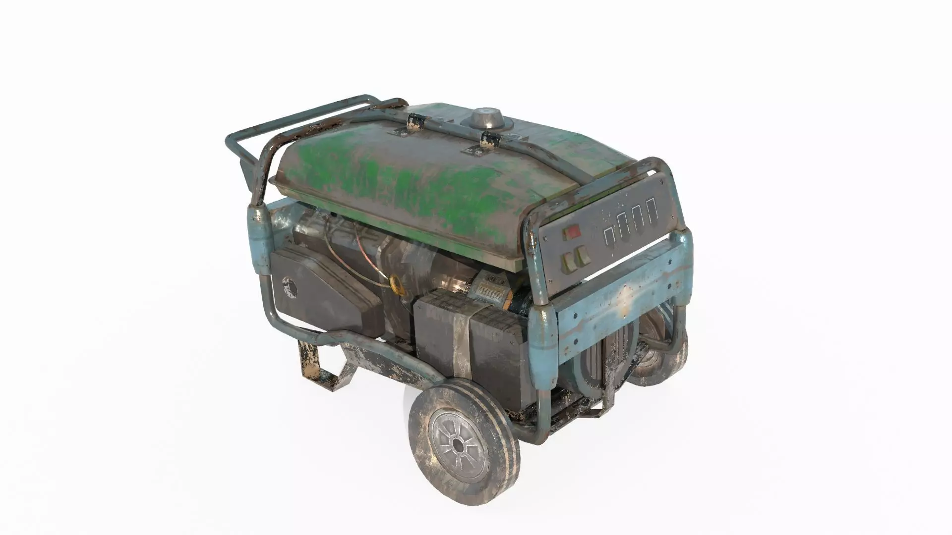 Modern industrial equipment diesel generator 3D model