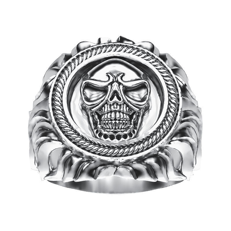 Ring 024 skull 3D print model_1