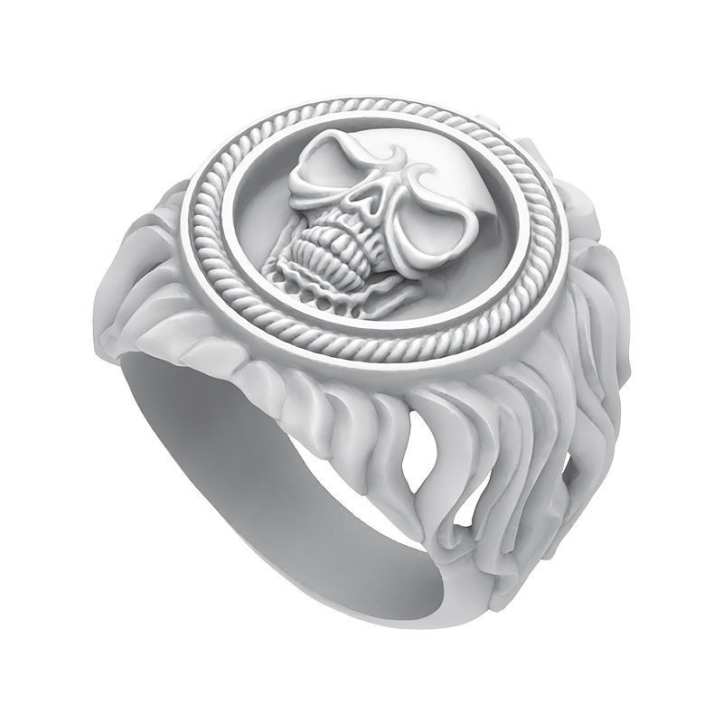 Ring 024 skull 3D print model_6