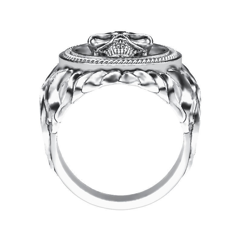 Ring 024 skull 3D print model_2
