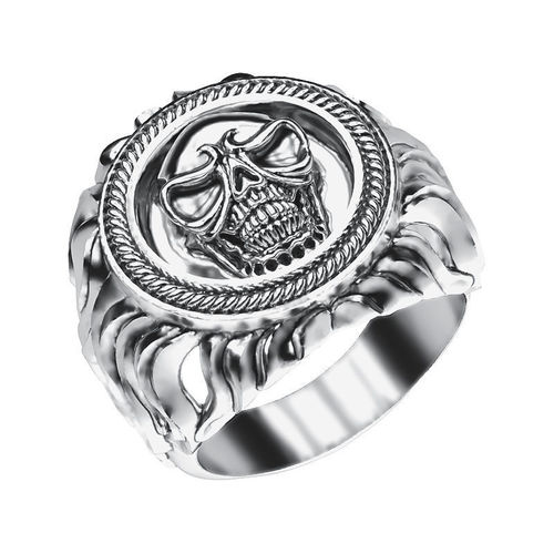 Ring 024 skull 3D print model