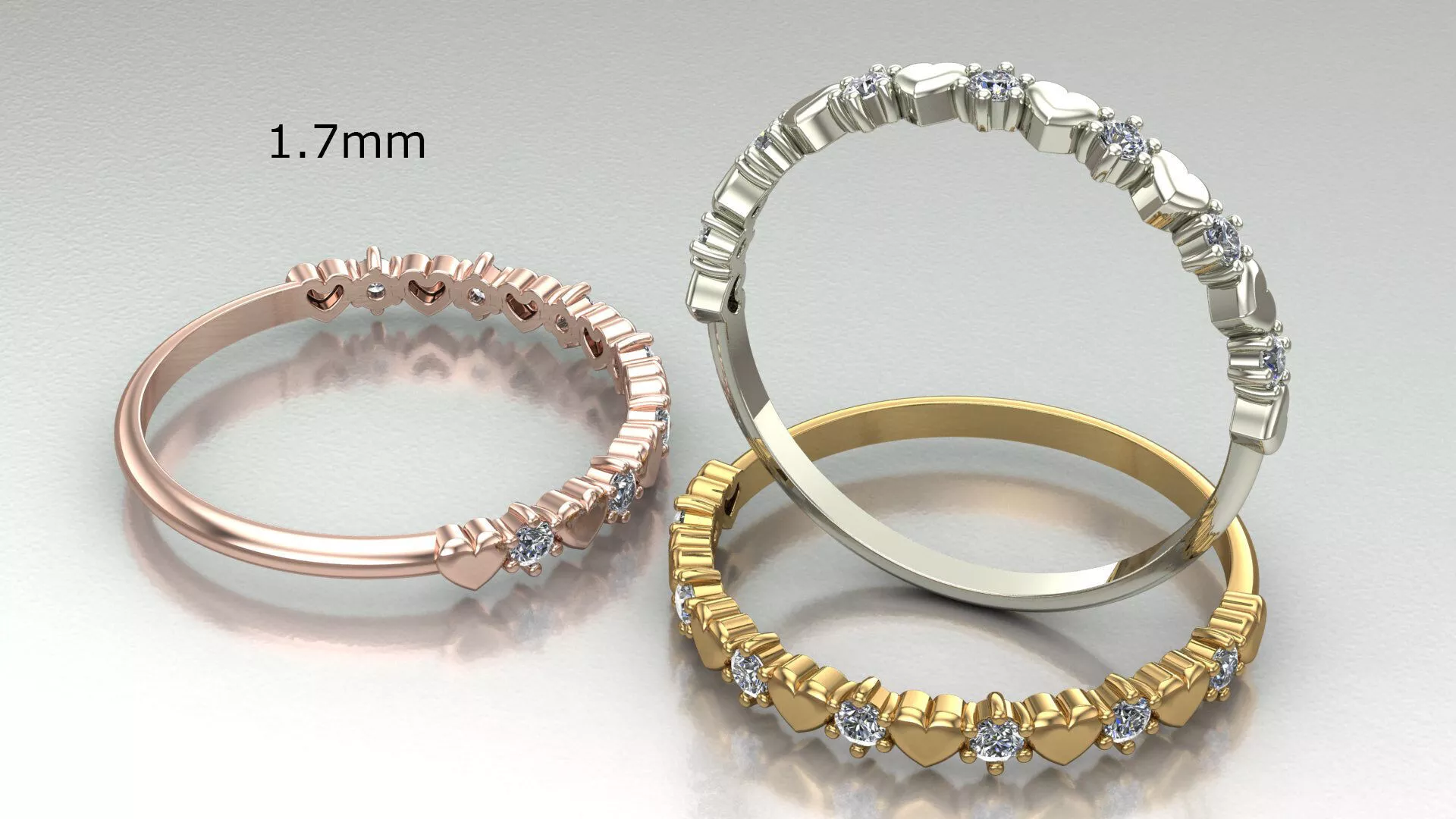 Women is heart shaped ring 3D print model