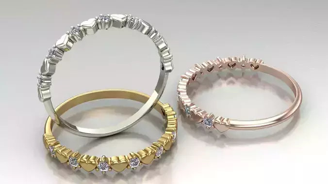 Women is heart shaped ring 