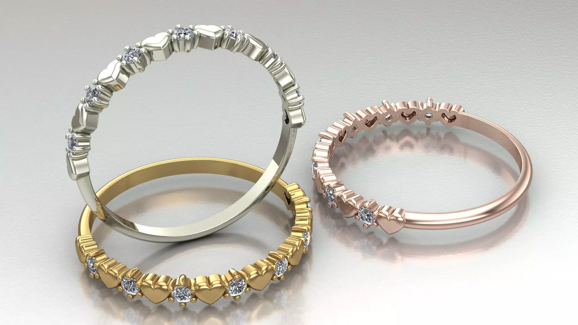 Women is heart shaped ring 3D print model