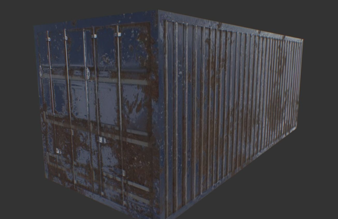 Container LowPoly shipping Free low-poly 3D model