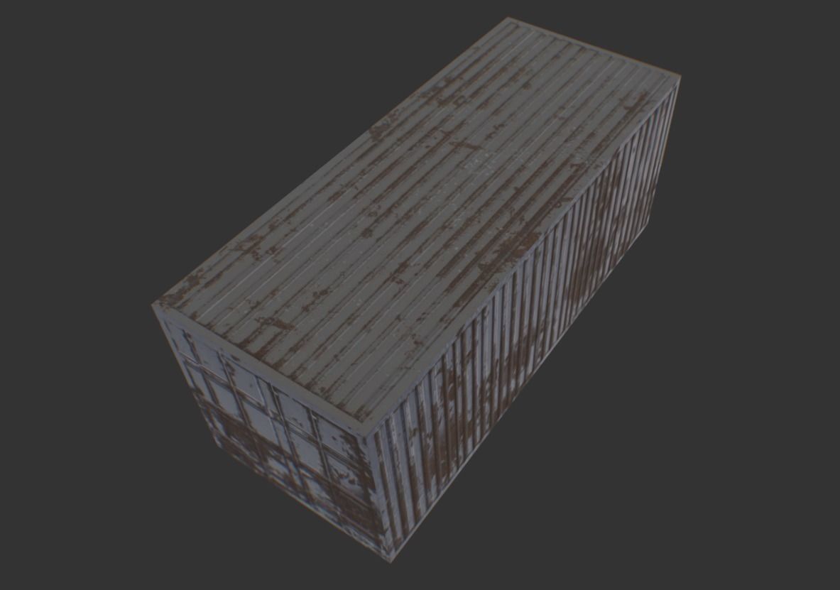 Container LowPoly shipping Free low-poly 3D model_3