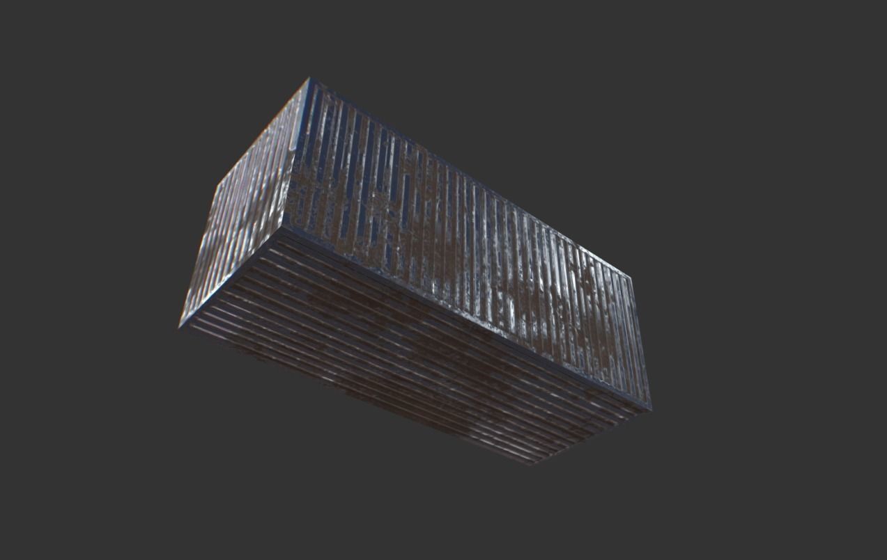 Container LowPoly shipping Free low-poly 3D model_1