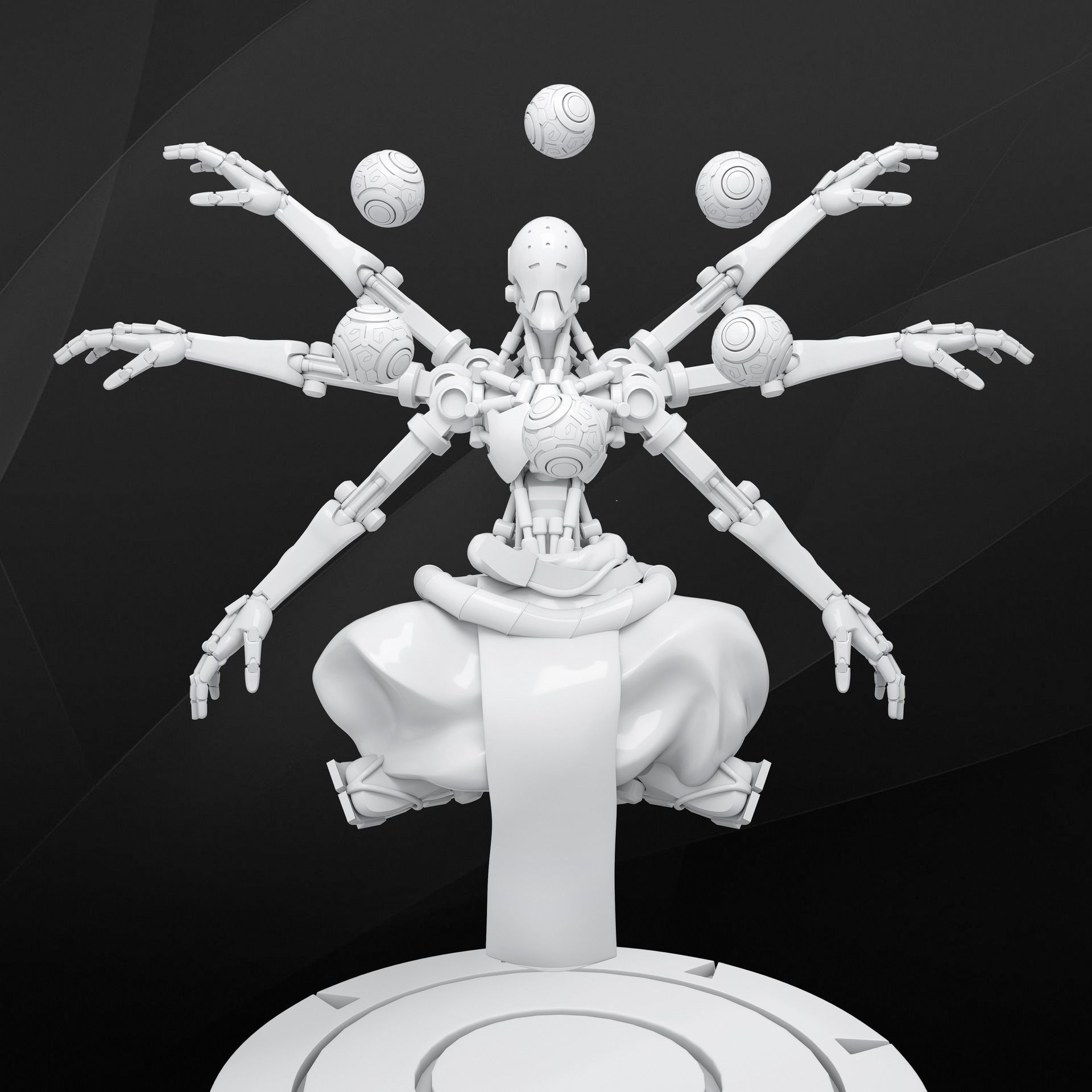 Zenyatta Overwatch 3D model