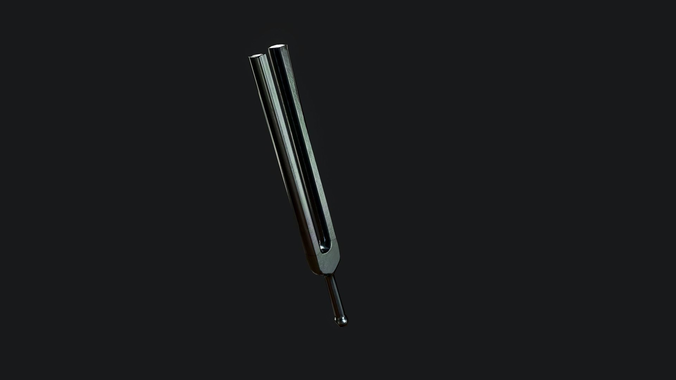 Tuning Fork Medical Low-poly 3D model