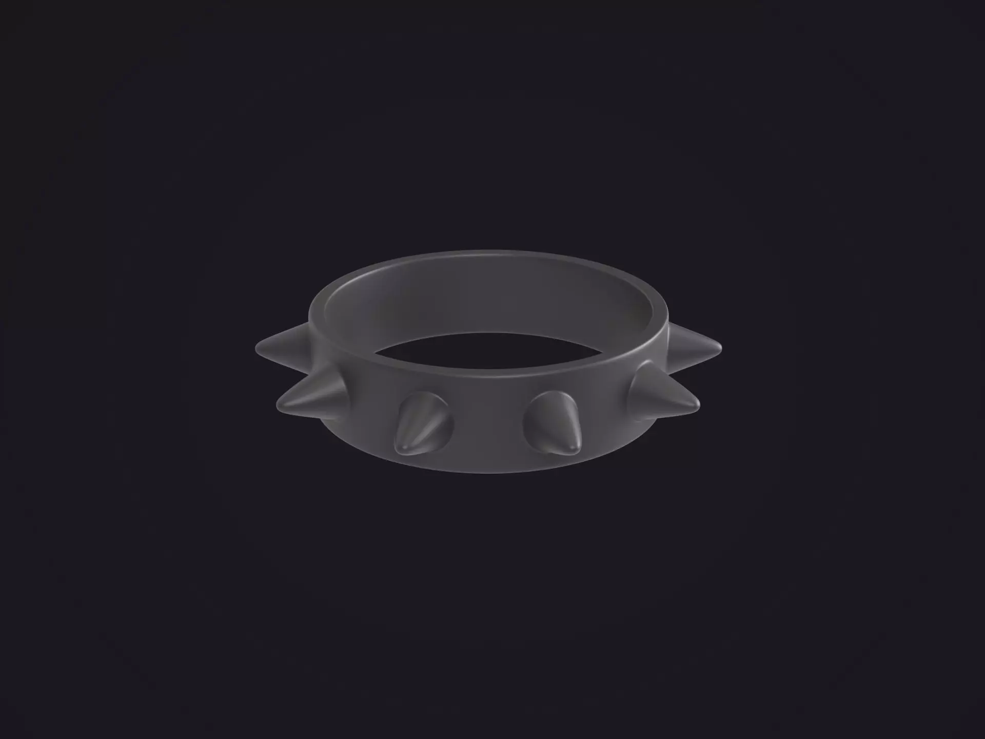 Black Spiked Ring 3D model
