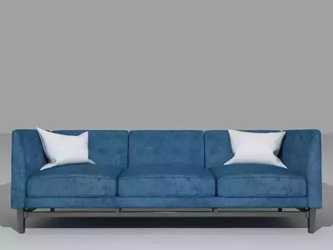 A blue sofa