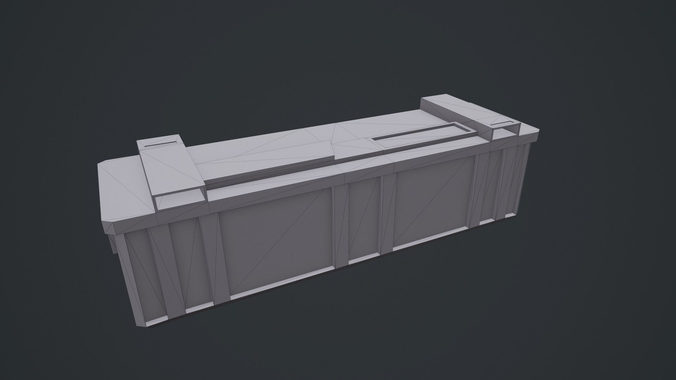 Military Scifi Armor Container Low-poly 3D model