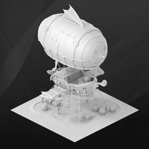 Fantasy game building - Zeppelin 3D model