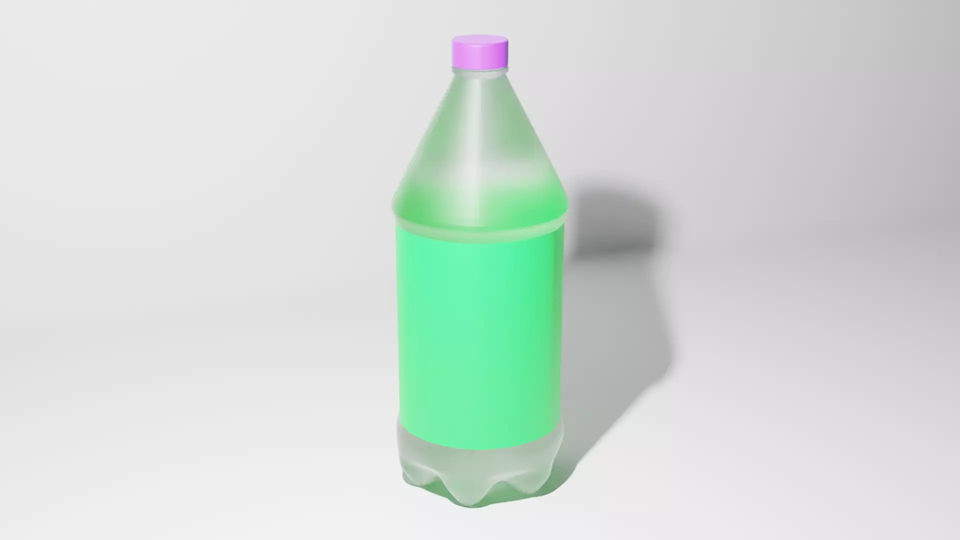 Plastic Bottle with Game Ready UV Unwrapped LowPoly-HighPoly Free low-poly 3D model