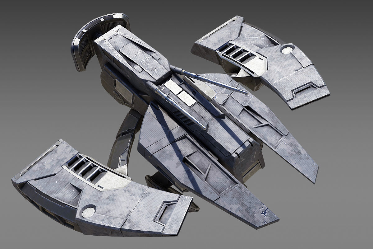 Drone spaceship 3D model_6